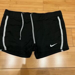 Nike Women's Black and Gray Athletic Shorts
